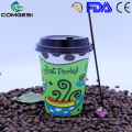 wholesale printed disposable paper cups with cover_12oz milktea paper cups_coffee cups